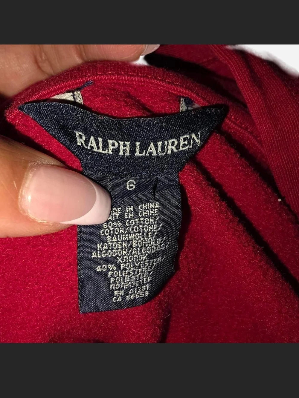 2 Piece Polo Ralph Lauren Red Sherpa Jacket And Pull Over Sweater